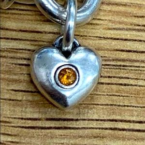James Avery Citrine Keepsake Heart
